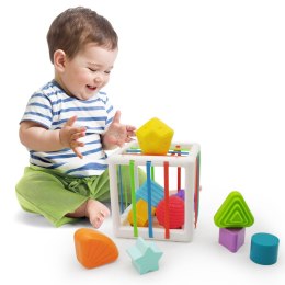 LEAN Toys Elastyczna Kostka Sensoryczna Antystresowa Sorter Gumki Klocki Dla Dzieci