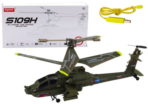 LEAN Toys Helikopter Militarny Apache Zdalnie Sterowany RC Syma S109H Khaki LEAN Toys Helikopter Militarny Apache Zdalnie Sterowany RC Syma S109H Khaki