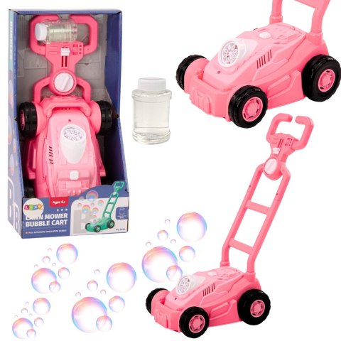 LEAN Toys Maszyna Do Baniek Mydlanych Kosiarka Jeździk z Rączką Różowa LEAN Toys Maszyna Do Baniek Mydlanych Kosiarka Jeździk z Rączką Różowa