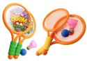 LEAN Toys Rakietki Do Badmintona Dziecięce Dinozaury Pomarańczowa Zielona