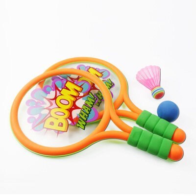 LEAN Toys Rakietki Do Badmintona Dziecięce Dinozaury Pomarańczowa Zielona LEAN Toys Rakietki Do Badmintona Dziecięce Dinozaury Pomarańczowa Zielona