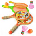 LEAN Toys Rakietki Do Badmintona Dziecięce Dinozaury Pomarańczowa Zielona