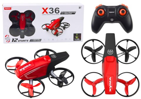 LEAN Toys Zdalnie Sterowany Dron RC X36 SYMA Czerwony LEAN Toys Zdalnie Sterowany Dron RC X36 SYMA Czerwony