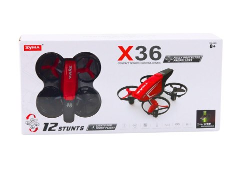 LEAN Toys Zdalnie Sterowany Dron RC X36 SYMA Czerwony LEAN Toys Zdalnie Sterowany Dron RC X36 SYMA Czerwony