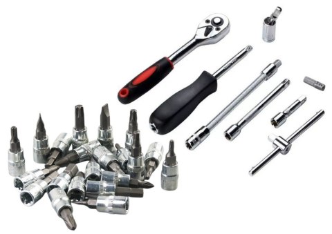 LEAN Zestaw Kluczy Nasadowych 1/4" - 46 Elementów w Walizce LEAN Zestaw Kluczy Nasadowych 1/4" - 46 Elementów w Walizce