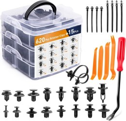 LEAN Zestaw Spinek Samochodowych W Organizerze 16 Rozmiarów PVC 620el