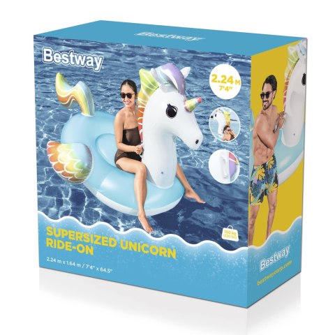 Bestway Dmuchany Jednorożec 224 x 164 cm Bestway 41113 Bestway Dmuchany Jednorożec 224 x 164 cm Bestway 41113