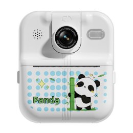 LEAN Toys Aparat Natychmiastowy z Drukarką Termiczną Gry 3 Rolki Biały Panda