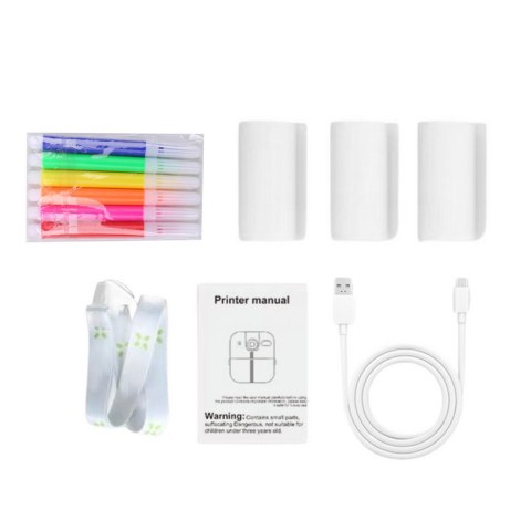 LEAN Toys Aparat Natychmiastowy z Drukarką Termiczną Gry 3 Rolki Różowy Jednorożec LEAN Toys Aparat Natychmiastowy z Drukarką Termiczną Gry 3 Rolki Różowy Jednorożec