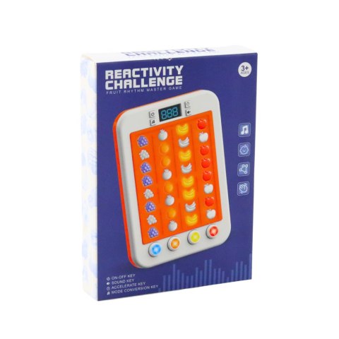 LEAN Toys Elektroniczna Gra Rytmiczna Owoce Światła Dźwięki Różowa LEAN Toys Elektroniczna Gra Rytmiczna Owoce Światła Dźwięki Różowa