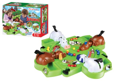LEAN Toys Gra Zręcznościowa Farma Głodne Zwierzęta Kulki