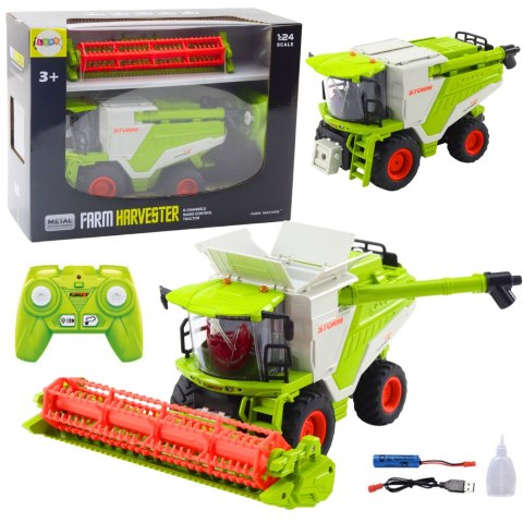 LEAN Toys Kombajn Z Hederem Do Zboża 2w1 Zdalnie Sterowany RC Efekt Dymny 2.4G LEAN Toys Kombajn Z Hederem Do Zboża 2w1 Zdalnie Sterowany RC Efekt Dymny 2.4G