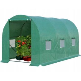 LEAN Tunel Foliowy Ogrodowy Szklarnia 2x3 6m2 Zielony na Warzywa Stelaż