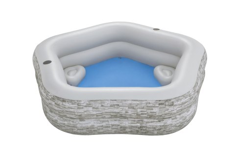 Dmuchany Basen ogrodowy dla rodziny 213x206x53cm BESTWAY + Dmuchane Siedziska + Cup holdery Dmuchany Basen ogrodowy dla rodziny 213x206x53cm BESTWAY + Dmuchane Siedziska + Cup holdery