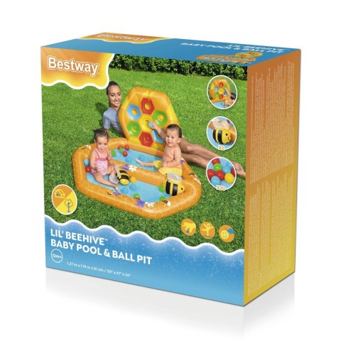 Dmuchany Basenik Pszczoły dla dzieci 12m+ Bestway 127x119x61 + Gra sorter + 20 Piłeczek + 2 Dmuchane pszczoły Dmuchany Basenik Pszczoły dla dzieci 12m+ Bestway 127x119x61 + Gra sorter + 20 Piłeczek + 2 Dmuchane pszczoły
