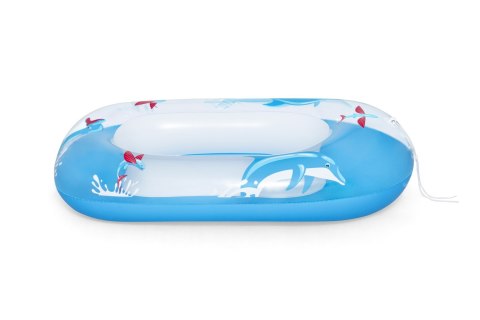 Dmuchany Ponton do pływania Delfinek dla dzieci 3+ BESTWAY 102x69cm + Dmuchane dno + Mocne uchwyty Dmuchany Ponton do pływania Delfinek dla dzieci 3+ BESTWAY 102x69cm + Dmuchane dno + Mocne uchwyty
