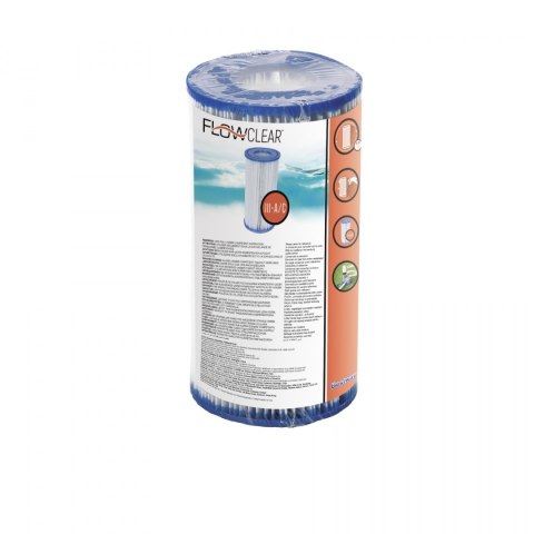Filtr wymienny typu III do pomp basenowych 5678l/h BESTWAY Filtr wymienny typu III do pomp basenowych 5678l/h BESTWAY