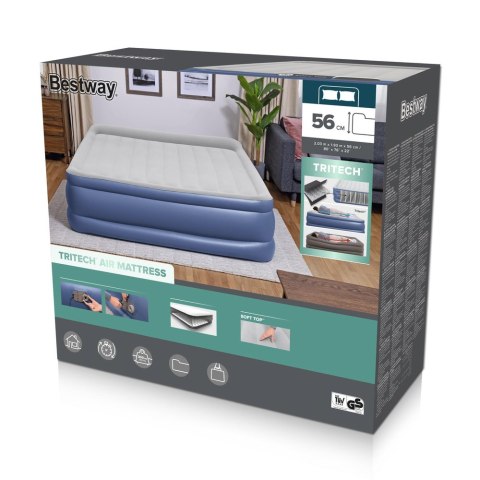 Bestway Materac Dmuchany 203 x 193 x 56 cm Bestway 67692 Bestway Materac Dmuchany 203 x 193 x 56 cm Bestway 67692