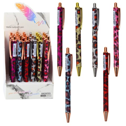 LEAN Długopis Metalowy Automatyczny Panterka Niebieski Tusz 1.0mm LEAN Długopis Metalowy Automatyczny Panterka Niebieski Tusz 1.0mm