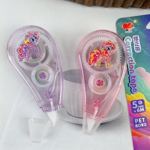 LEAN TOYS Korektor W Taśmie Myszka Szkolny Biurowy 6m x 5mm Jednorożec Różowy Fioletowy LEAN TOYS Korektor W Taśmie Myszka Szkolny Biurowy 6m x 5mm Jednorożec Różowy Fioletowy