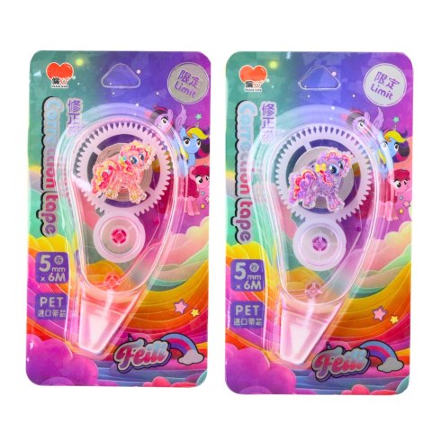 LEAN TOYS Korektor W Taśmie Myszka Szkolny Biurowy 6m x 5mm Jednorożec Różowy Fioletowy LEAN TOYS Korektor W Taśmie Myszka Szkolny Biurowy 6m x 5mm Jednorożec Różowy Fioletowy