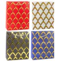LEAN Torba Prezentowa Elegancka Złote Zdobienia 32 x 26 x 12 cm