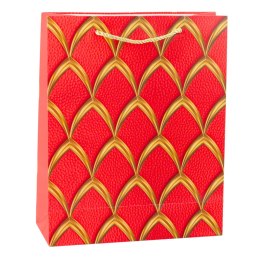 LEAN Torba Prezentowa Elegancka Złote Zdobienia 32 x 26 x 12 cm