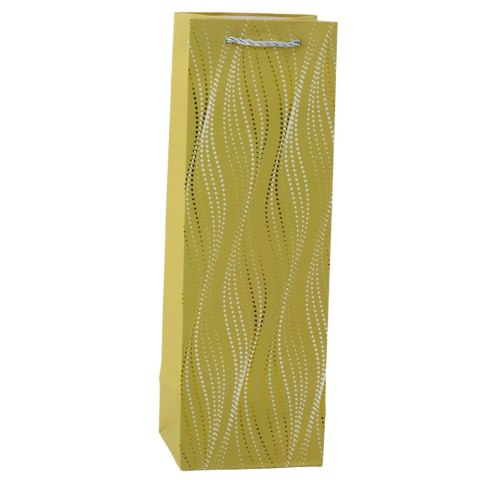 LEAN Torba Prezentowa Na Butelkę Połyskujące Fale 35 x 12 x 9 cm LEAN Torba Prezentowa Na Butelkę Połyskujące Fale 35 x 12 x 9 cm