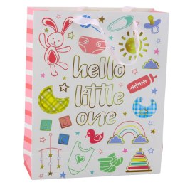 LEAN Torba Prezentowa Na Narodziny Dziecka Hello Little One 32 x 26 x 10 cm