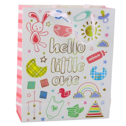 LEAN Torba Prezentowa Na Narodziny Dziecka Hello Little One 32 x 26 x 10 cm LEAN Torba Prezentowa Na Narodziny Dziecka Hello Little One 32 x 26 x 10 cm