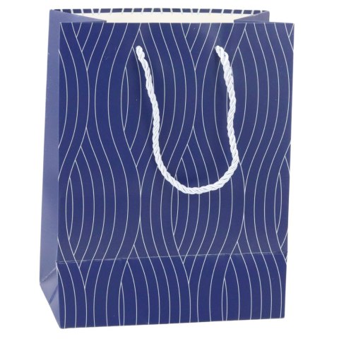 LEAN Torba Prezentowa Papierowa Srebrne Linie Faliste 23 x 18 x 10,5 cm LEAN Torba Prezentowa Papierowa Srebrne Linie Faliste 23 x 18 x 10,5 cm