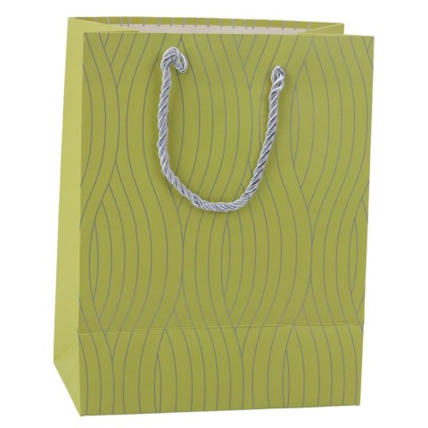 LEAN Torba Prezentowa Papierowa Srebrne Linie Faliste 23 x 18 x 10,5 cm LEAN Torba Prezentowa Papierowa Srebrne Linie Faliste 23 x 18 x 10,5 cm