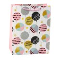 LEAN Torba Prezentowa Papierowa Urodzinowa Wzory 23 x 18 x 10,5 cm