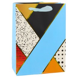 LEAN Torba Prezentowa Papierowa Wzory Geometryczne 23 x 18 x 10,5 cm
