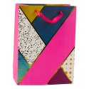 LEAN Torba Prezentowa Papierowa Wzory Geometryczne 23 x 18 x 10,5 cm