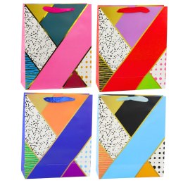 LEAN Torba Prezentowa Papierowa Wzory Geometryczne 32 x 26 x 12 cm