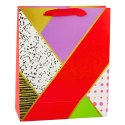 LEAN Torba Prezentowa Papierowa Wzory Geometryczne 32 x 26 x 12 cm