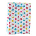 LEAN Torba Prezentowa Serca Gwiazdki Kropki Paski Kolorowe 23 x 18 x 10,5 cm