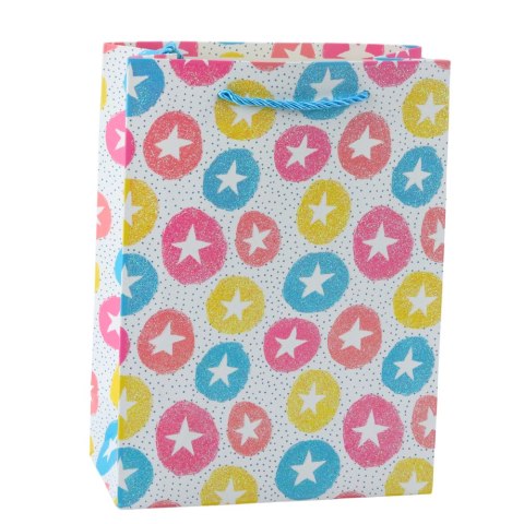 LEAN Torba Prezentowa Serca Gwiazdki Kropki Paski Kolorowe 23 x 18 x 10,5 cm LEAN Torba Prezentowa Serca Gwiazdki Kropki Paski Kolorowe 23 x 18 x 10,5 cm