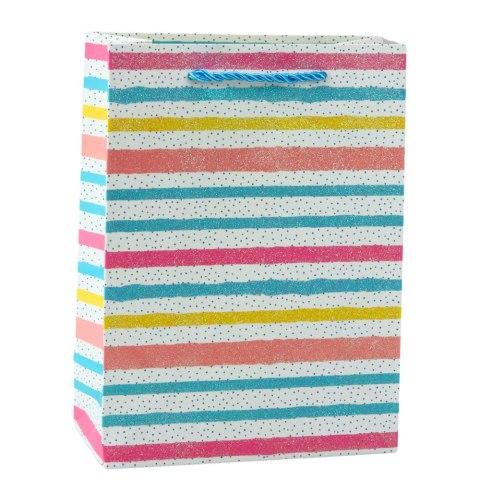 LEAN Torba Prezentowa Serca Gwiazdki Kropki Paski Kolorowe 23 x 18 x 10,5 cm LEAN Torba Prezentowa Serca Gwiazdki Kropki Paski Kolorowe 23 x 18 x 10,5 cm