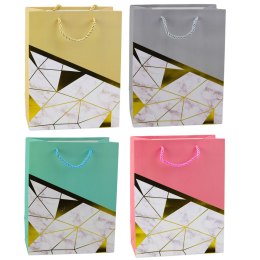 LEAN Torba Prezentowa Wzory Geometryczne Marmur 23 x 18 x 10,5 cm