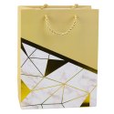 LEAN Torba Prezentowa Wzory Geometryczne Marmur 23 x 18 x 10,5 cm