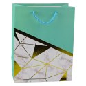 LEAN Torba Prezentowa Wzory Geometryczne Marmur 23 x 18 x 10,5 cm