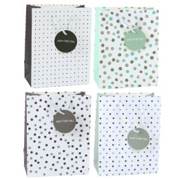 LEAN Torba Prezentowa Z Kropkami Napis Just For You 23 x 18 x 10,5 cm