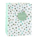 LEAN Torba Prezentowa Z Kropkami Napis Just For You 23 x 18 x 10,5 cm