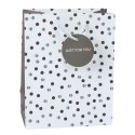 LEAN Torba Prezentowa Z Kropkami Napis Just For You 23 x 18 x 10,5 cm