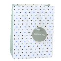 LEAN Torba Prezentowa Z Kropkami Napis Just For You 23 x 18 x 10,5 cm