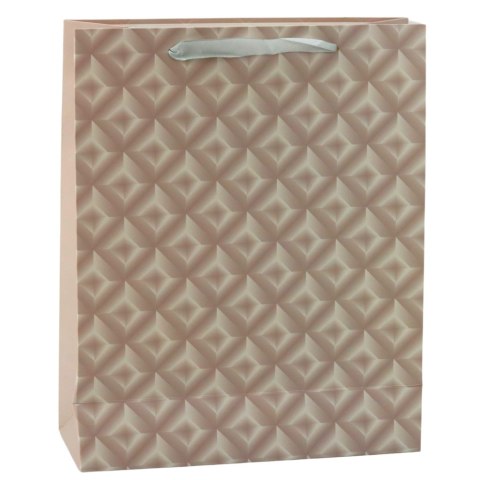 LEAN Torba Prezentowa Z Tłoczeniem Beżowa 32 x 26 x 10cm LEAN Torba Prezentowa Z Tłoczeniem Beżowa 32 x 26 x 10cm