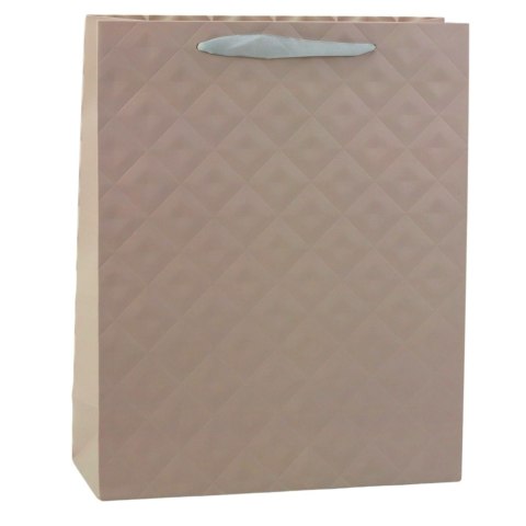 LEAN Torba Prezentowa Z Tłoczeniem Beżowa 32 x 26 x 10cm LEAN Torba Prezentowa Z Tłoczeniem Beżowa 32 x 26 x 10cm