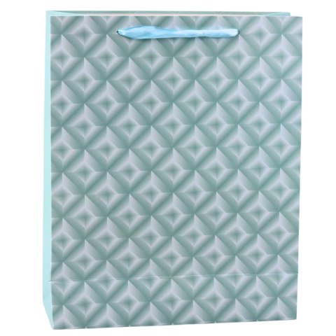 LEAN Torba Prezentowa Z Tłoczeniem Błękitna Turkusowa 32 x 26 x 10cm LEAN Torba Prezentowa Z Tłoczeniem Błękitna Turkusowa 32 x 26 x 10cm